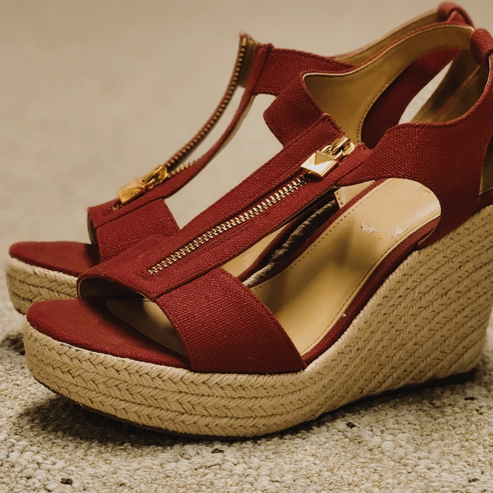 Michael kors super cute almost never used wedge high heels~